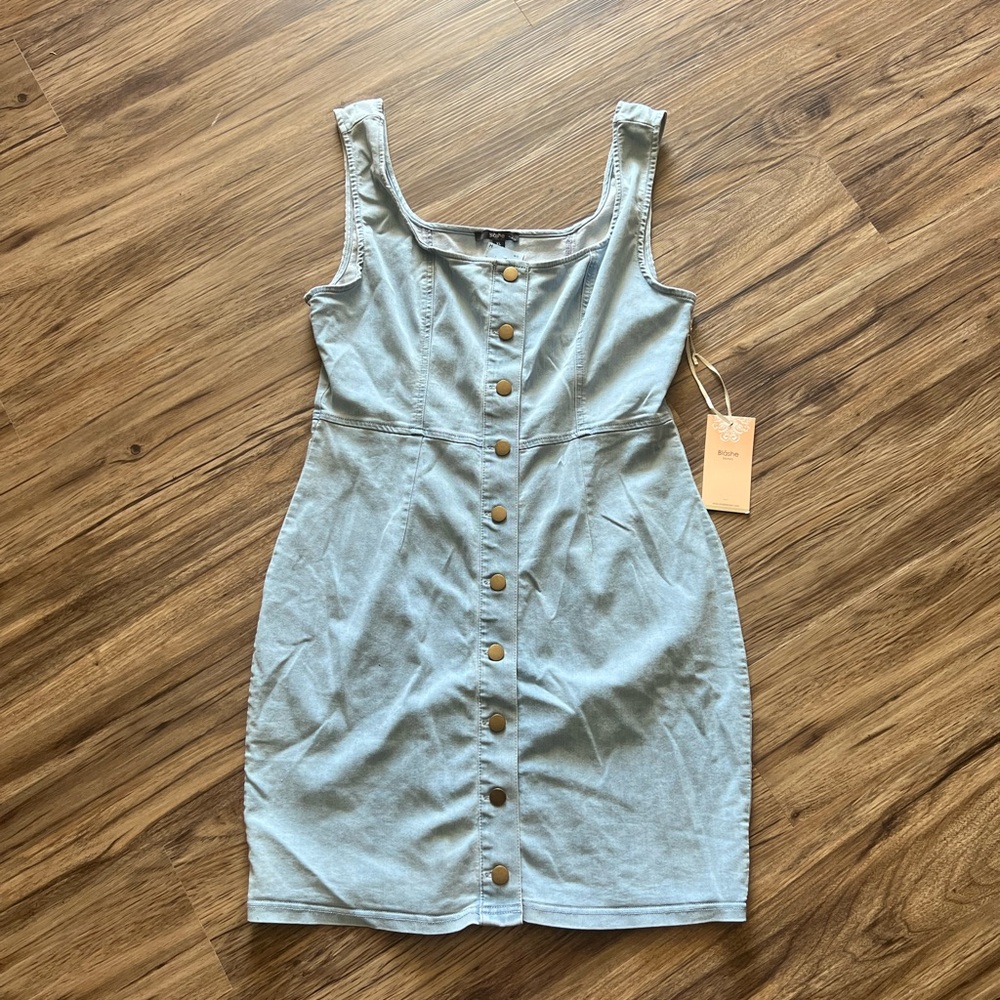 Denim Button-Down Dress